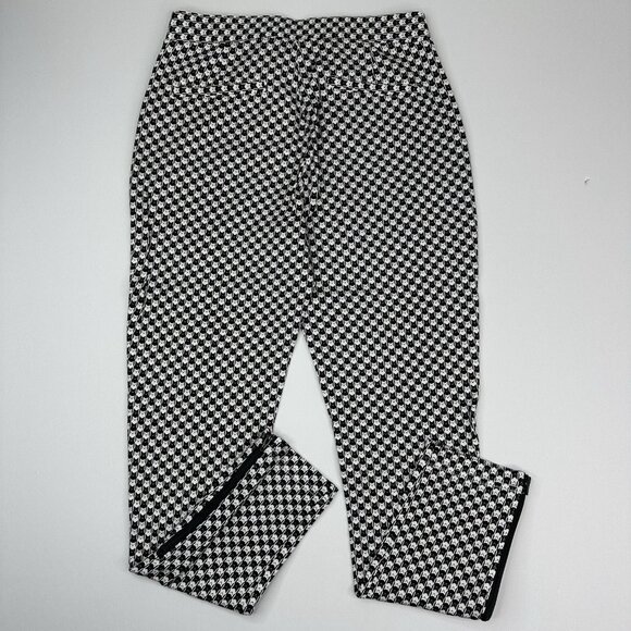 Betabrand Women NWT White Catstooth Skinny-Leg Pencil Dress Yoga Pant XS Petite - Picture 7 of 15